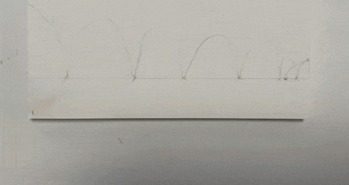 gif of sketched bouncing ball stop motion